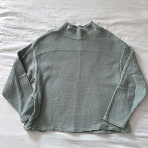 Madewell Beautiful Green Cotton Sweater Medium Pockets